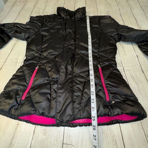 Spyder ThermaWeb Jacket Womens M Puffer Performance Full Zip Storm Flap Black - Picture 7 of 7